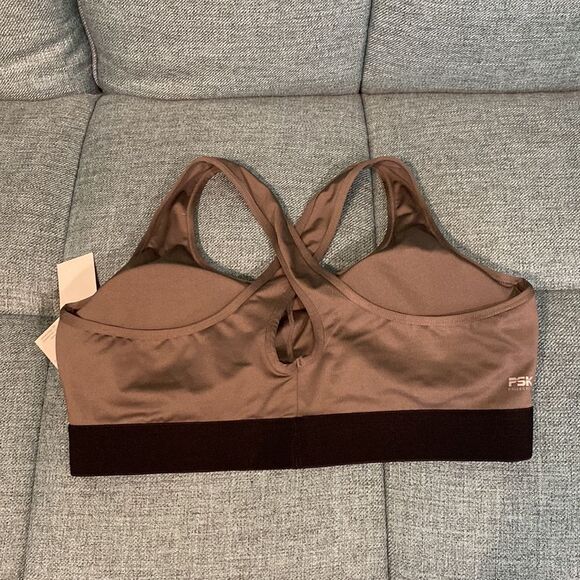 NWT PSK Collective Olive Polyester Spandex Solid Medium Impact Sports Bra - Picture 5 of 7